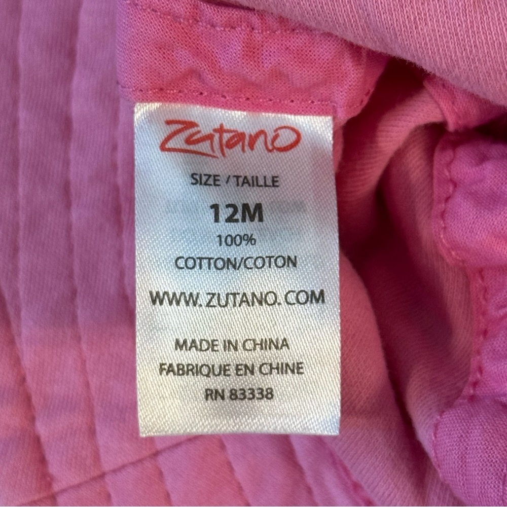Zutano Pink Bucket Hat Girls Size 12M - Picture 3 of 5